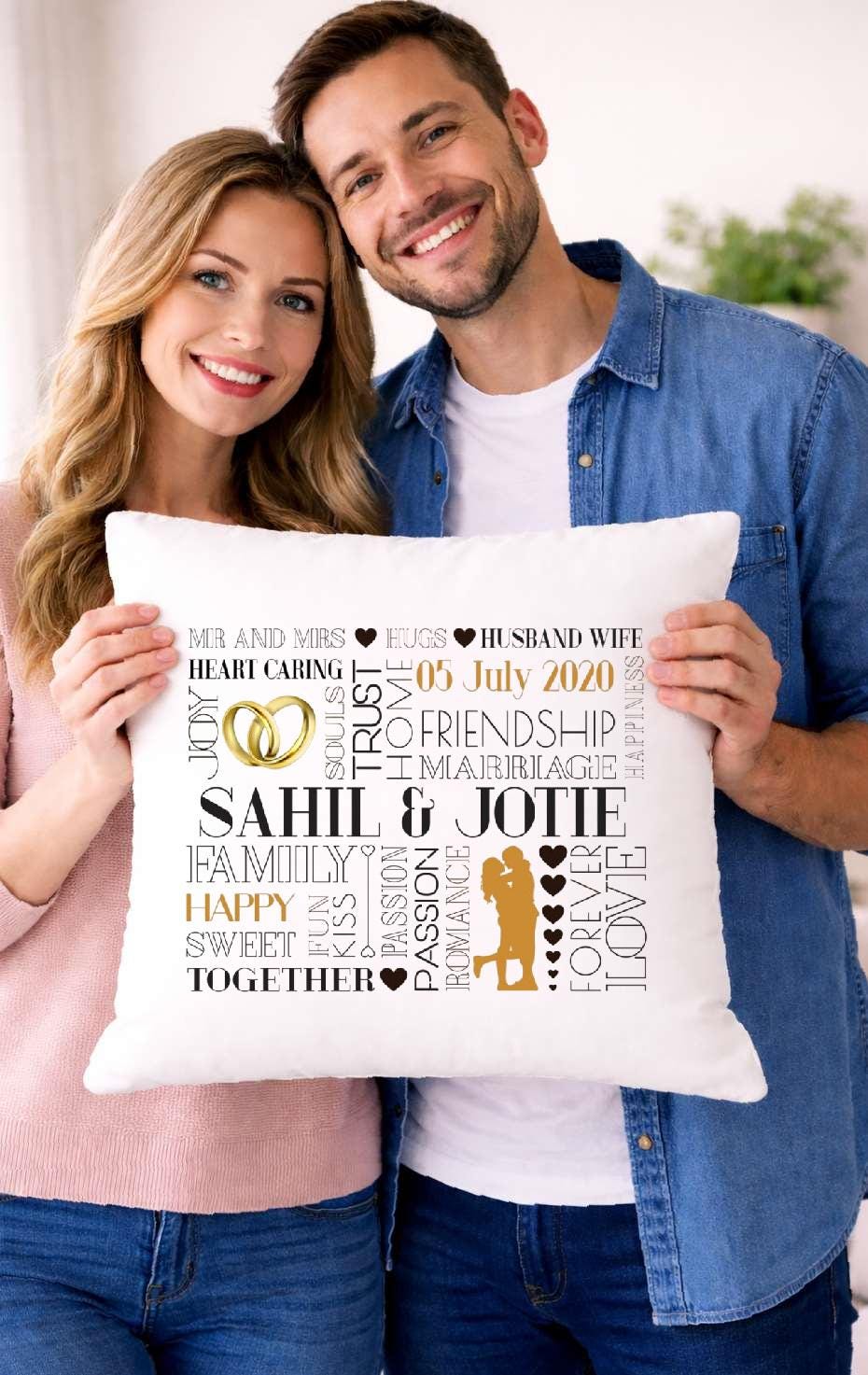 couple, forever love, personalised cushion cover couple, forever love, personalised cushion cover