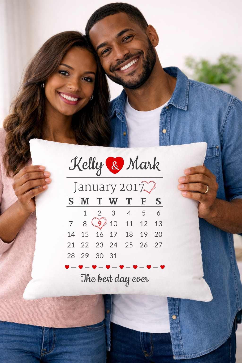 couple, best day ever, personalised cushion cover couple, best day ever, personalised cushion cover