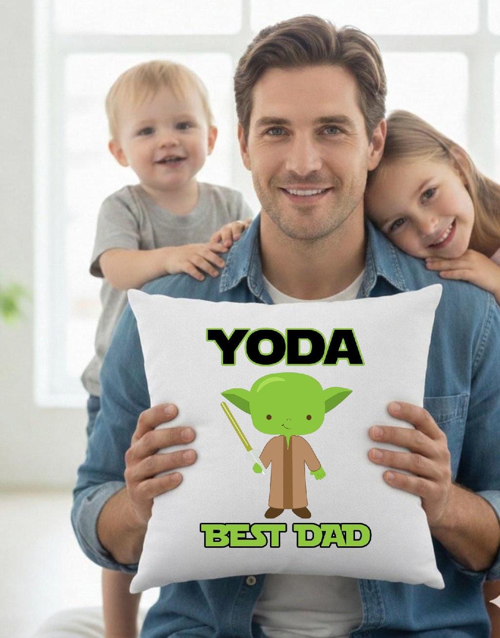 yoda, best dad, quote cushion cover yoda, best dad, quote cushion cover