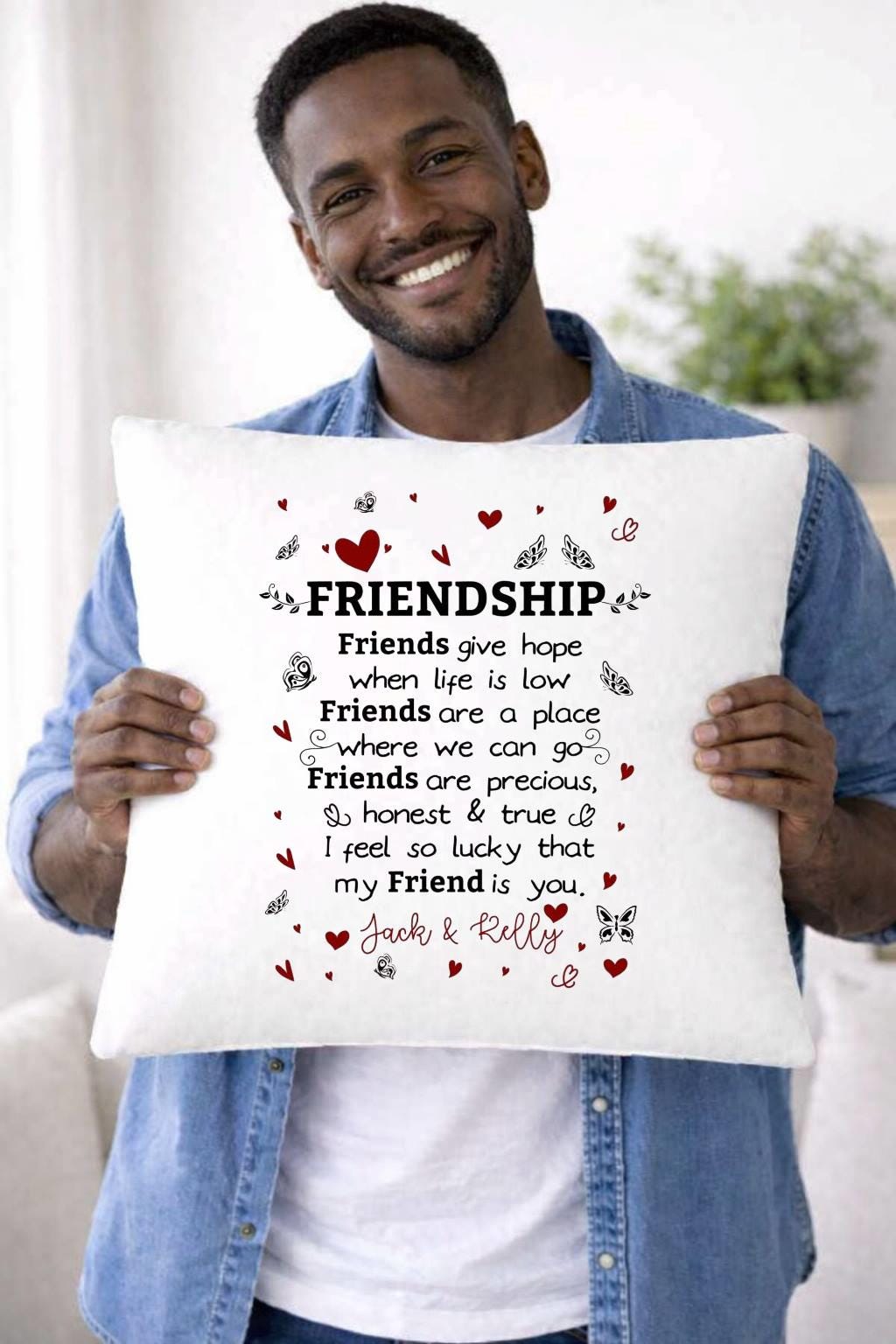 friendship, personalised cushion cover friendship, personalised cushion cover