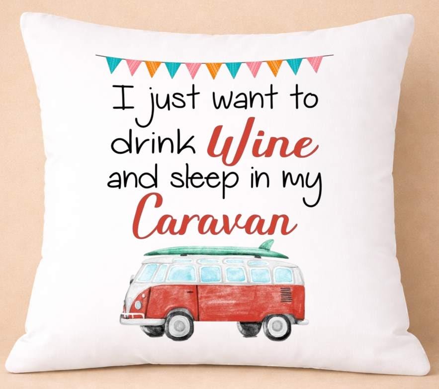 wine caravan, quote cushion cover wine caravan, quote cushion cover
