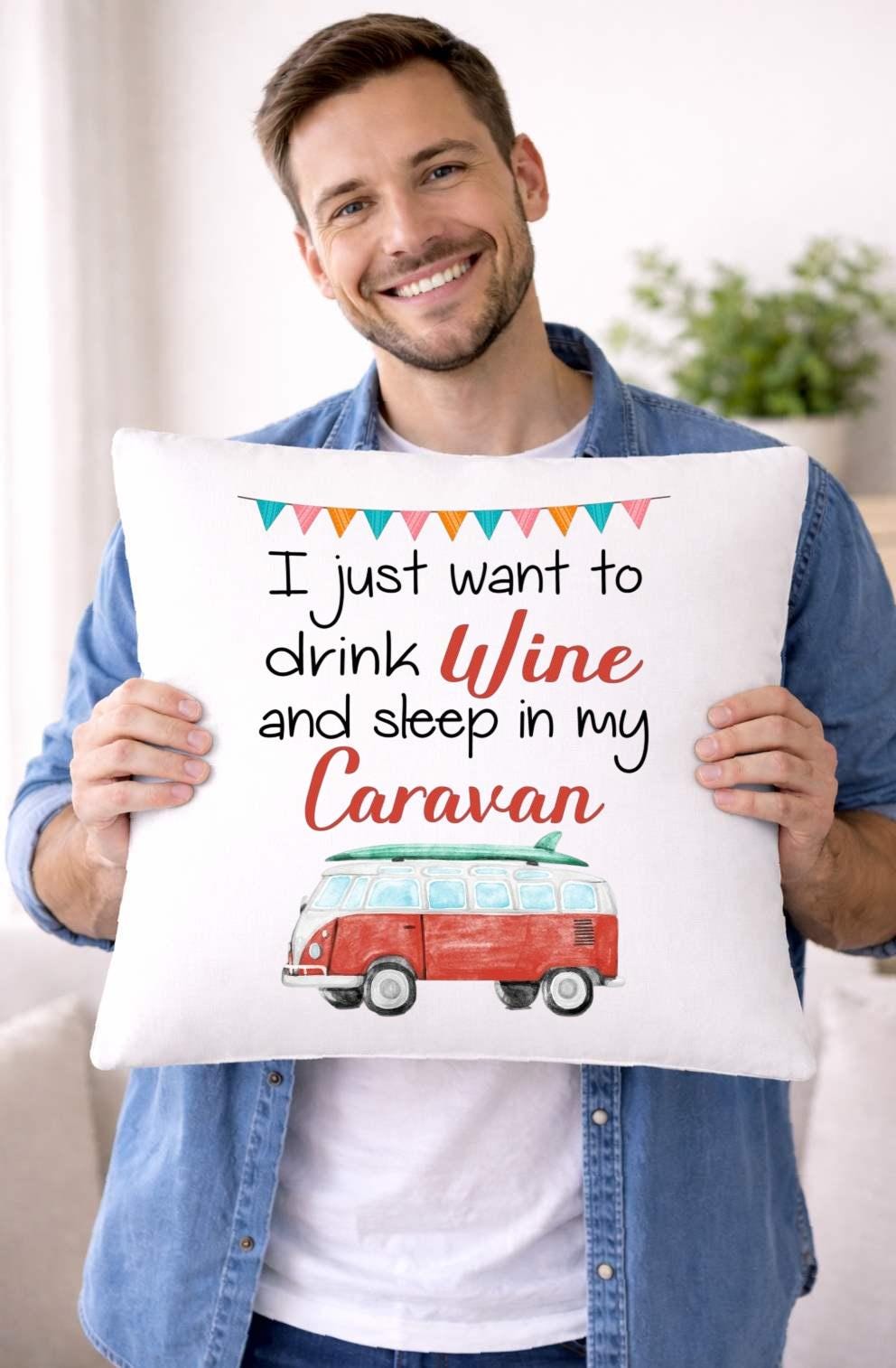 wine caravan, quote cushion cover wine caravan, quote cushion cover