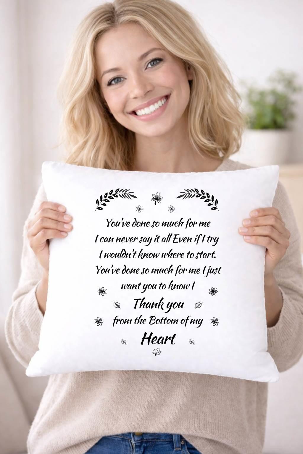 thank you, quote cushion cover thank you, quote cushion cover