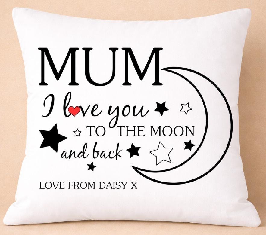 mum, i love you, personalised cushion cover mum, i love you, personalised cushion cover