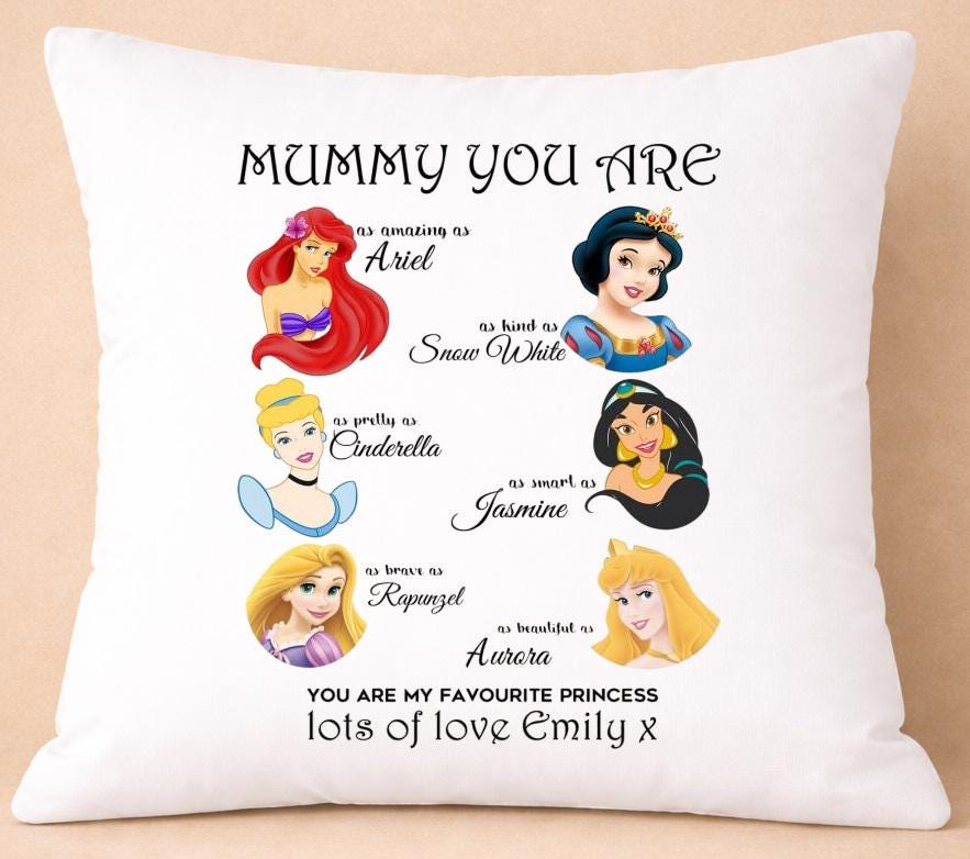 mummy, princess, personalised cushion cover mummy, princess, personalised cushion cover