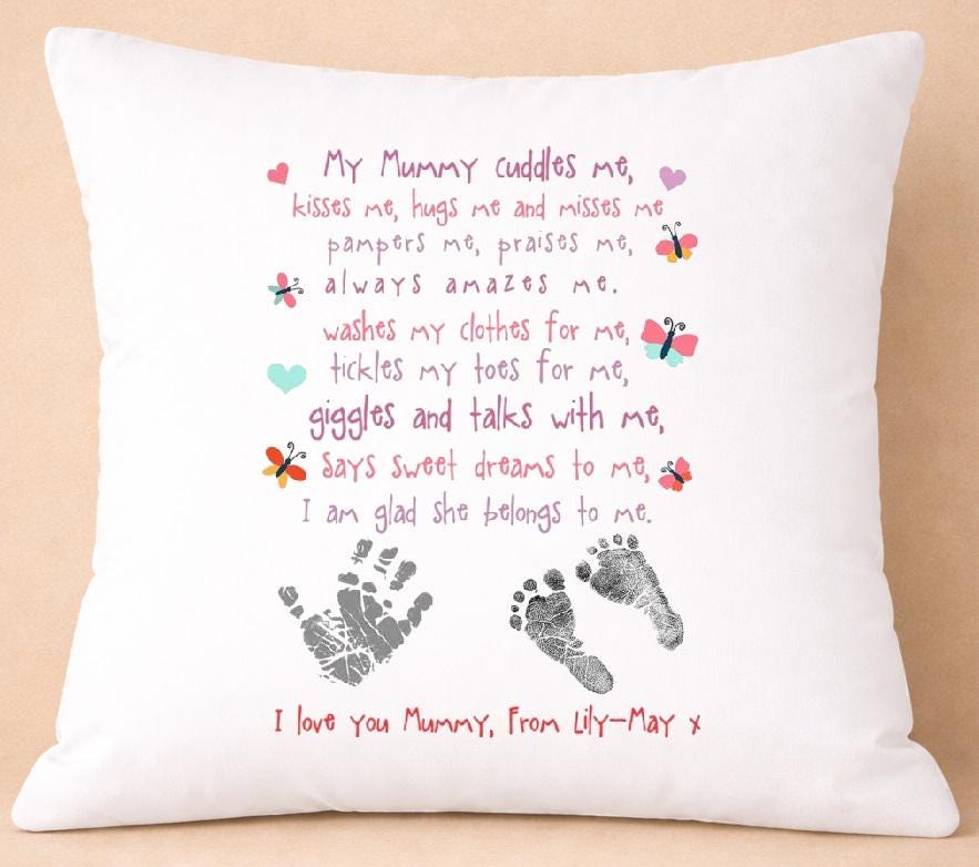 my mummy cuddles me, personalised cushion cover my mummy cuddles me, personalised cushion cover