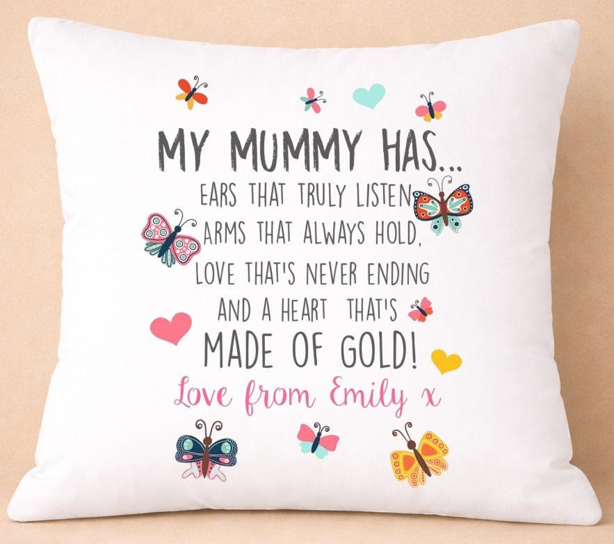 my mummy, made of gold, personalised cushion cover my mummy, made of gold, personalised cushion cover
