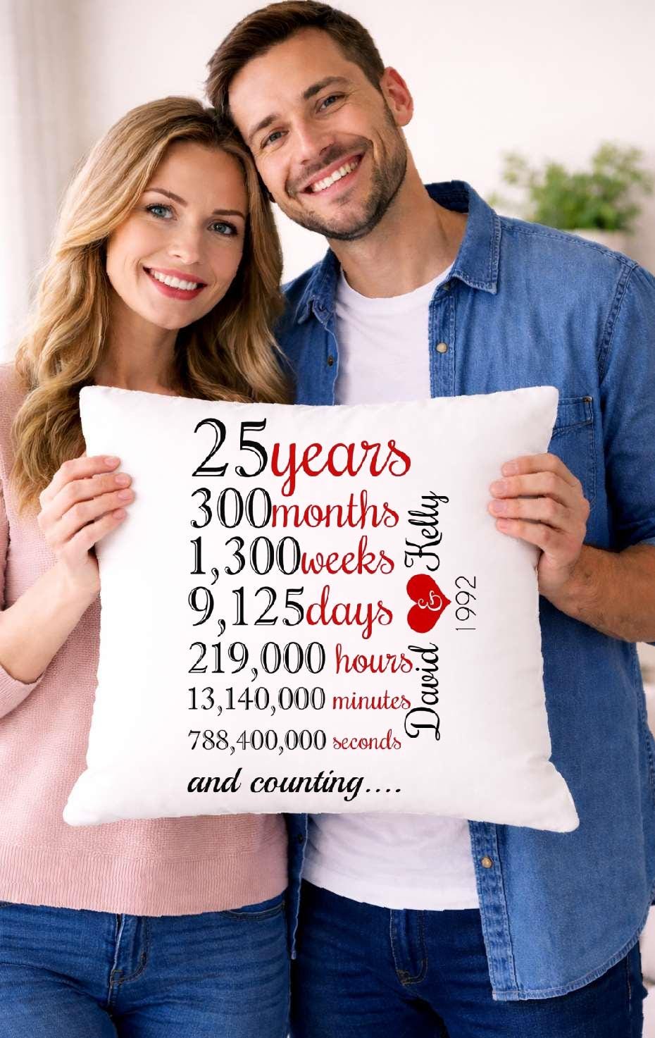 couple anniversary, personalised cushion cover couple anniversary, personalised cushion cover