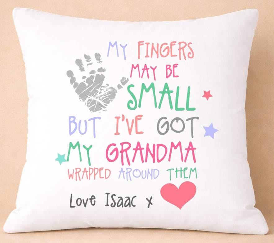 my fingers, grandma, personalised cushion cover my fingers, grandma, personalised cushion cover
