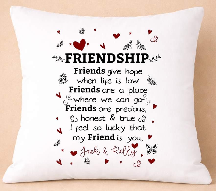 friendship, personalised cushion cover friendship, personalised cushion cover