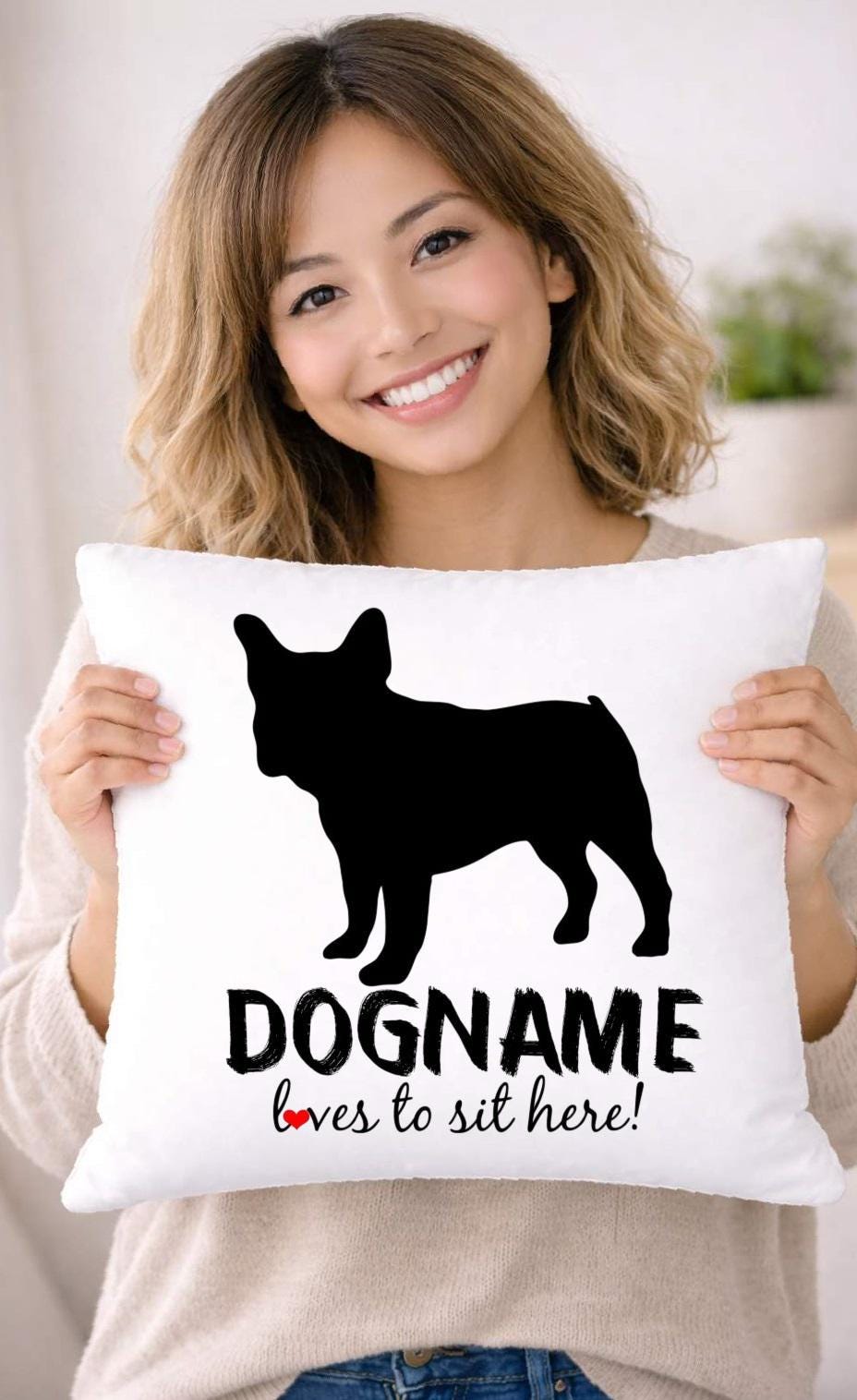 dog name, personalised cushion cover dog name, personalised cushion cover