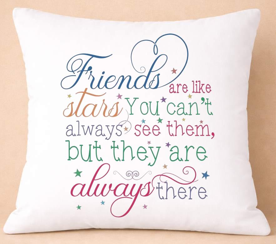 friends are like stars, quote cushion cover friends are like stars, quote cushion cover