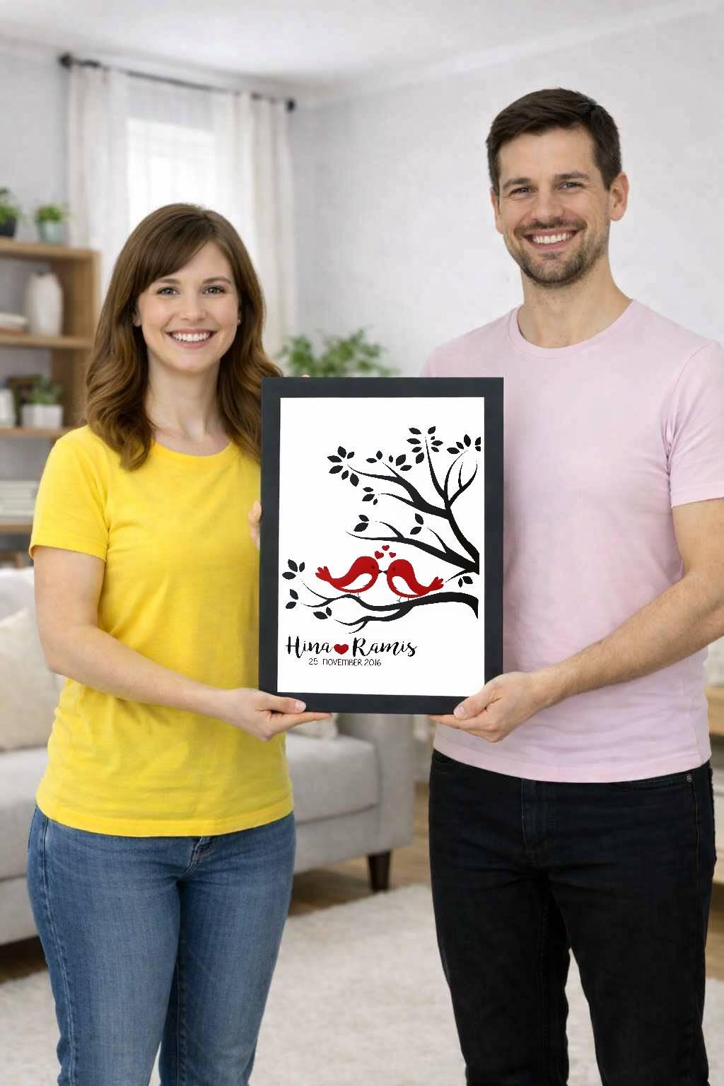 couple lovebirds, personalised photo cover couple lovebirds, personalised photo cover