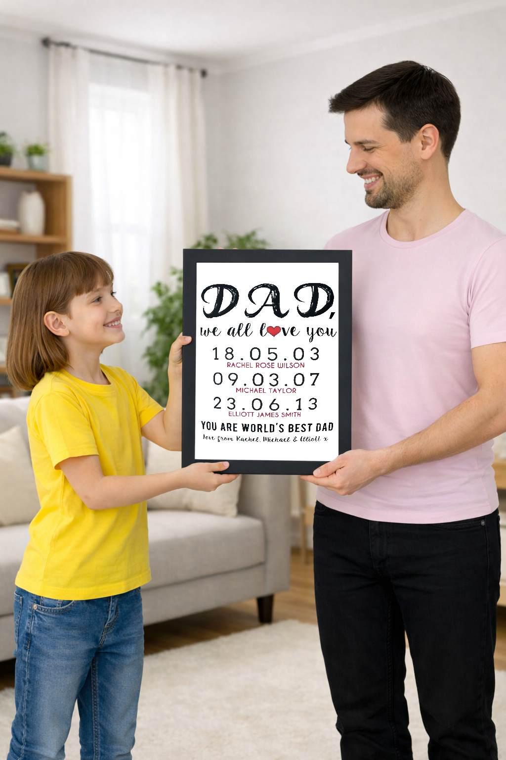 dad, we love you, personalised photo cover dad, we love you, personalised photo cover