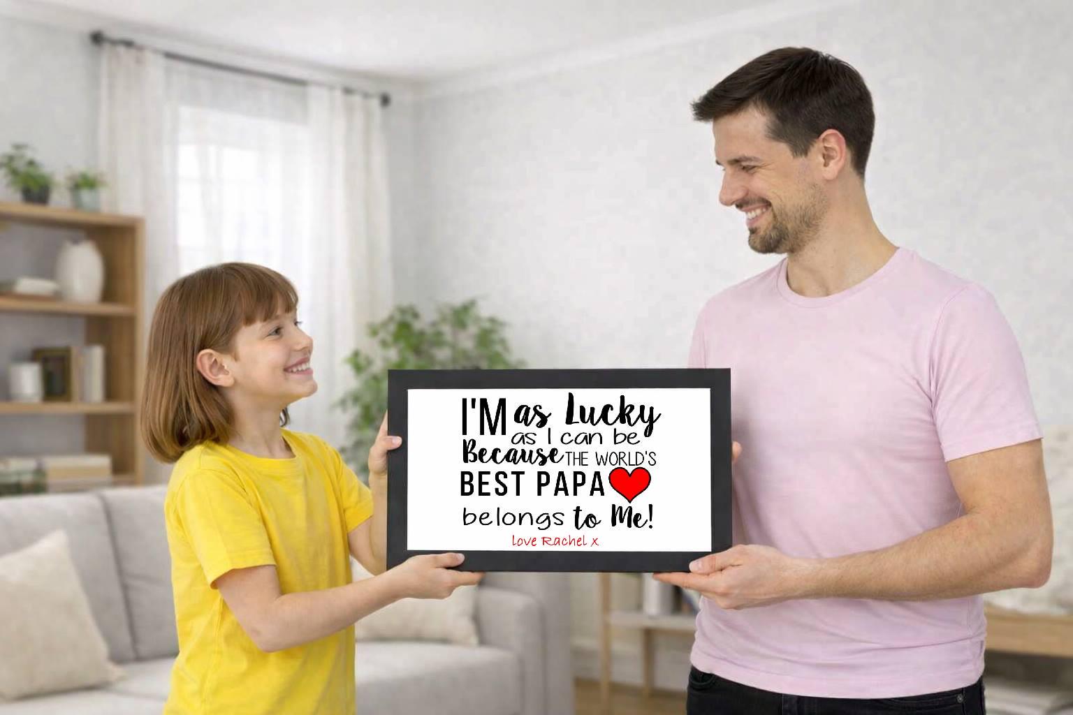 best papa, lucky, personalised photo cover best papa, lucky, personalised photo cover