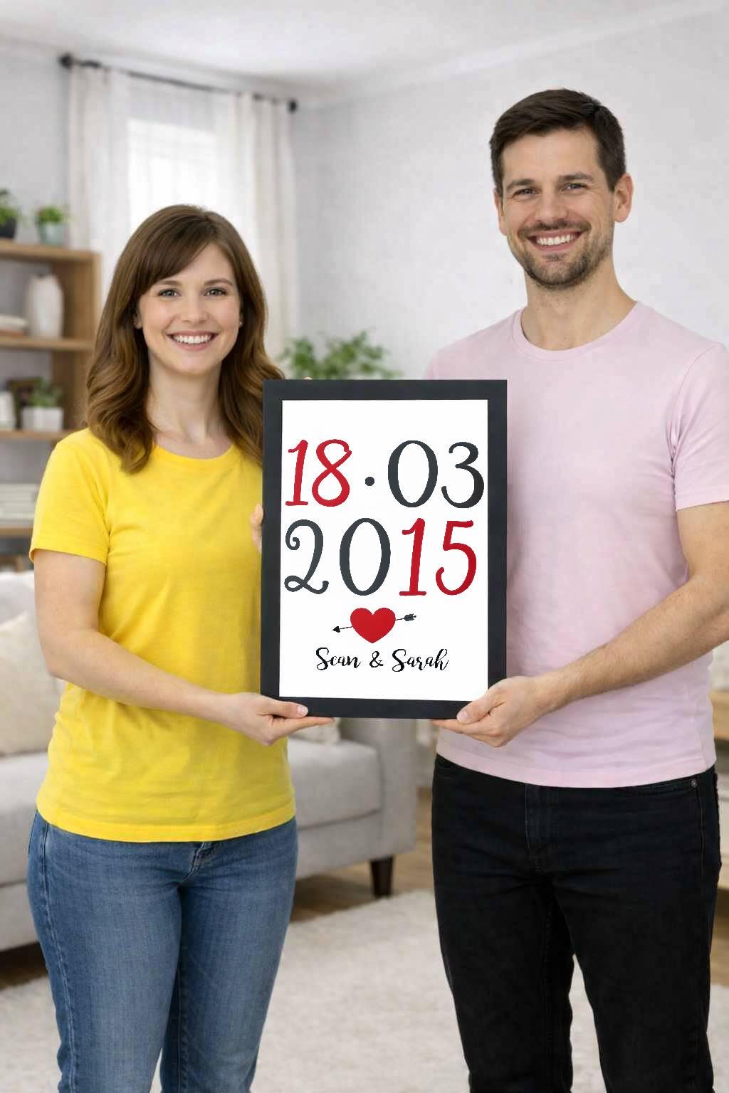 couple, date, heart, personalised photo cover couple, date, heart, personalised photo cover
