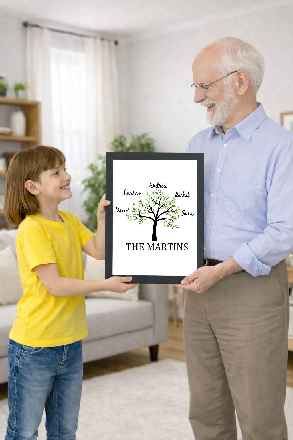 family tree, personalised photo cover family tree, personalised photo cover