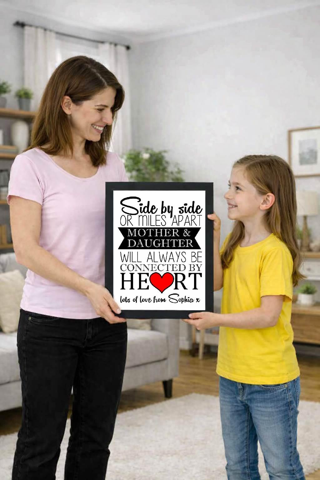 mother daughter, side by side, personalised photo cover mother daughter, side by side, personalised photo cover