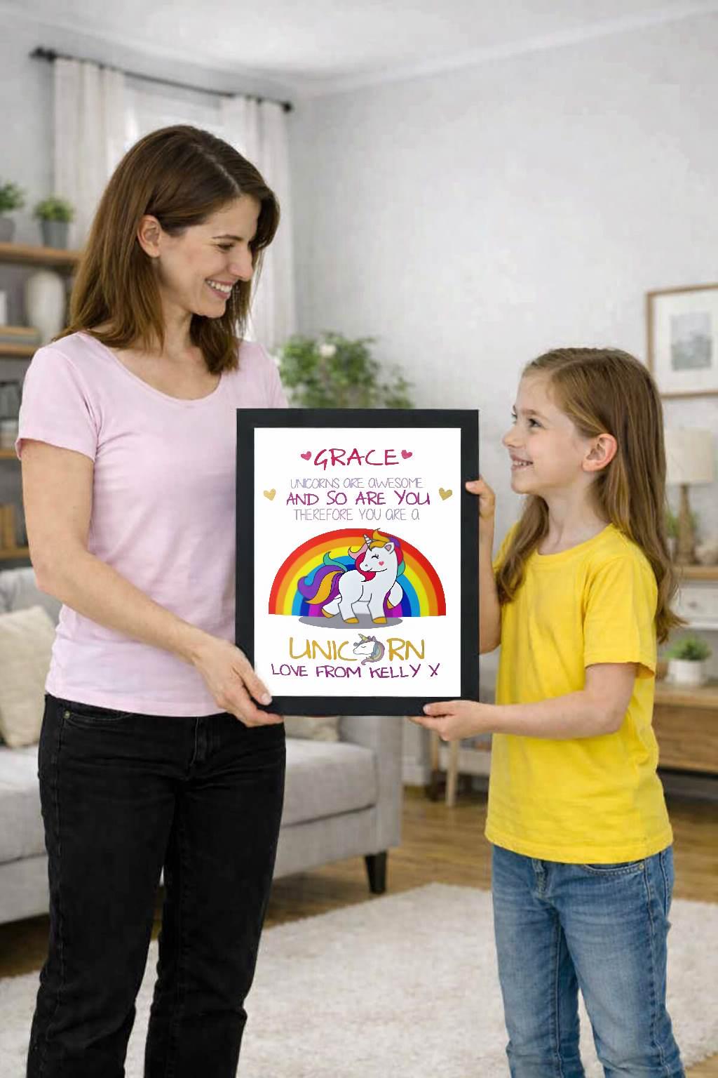 unicorn, name, personalised photo cover unicorn, name, personalised photo cover