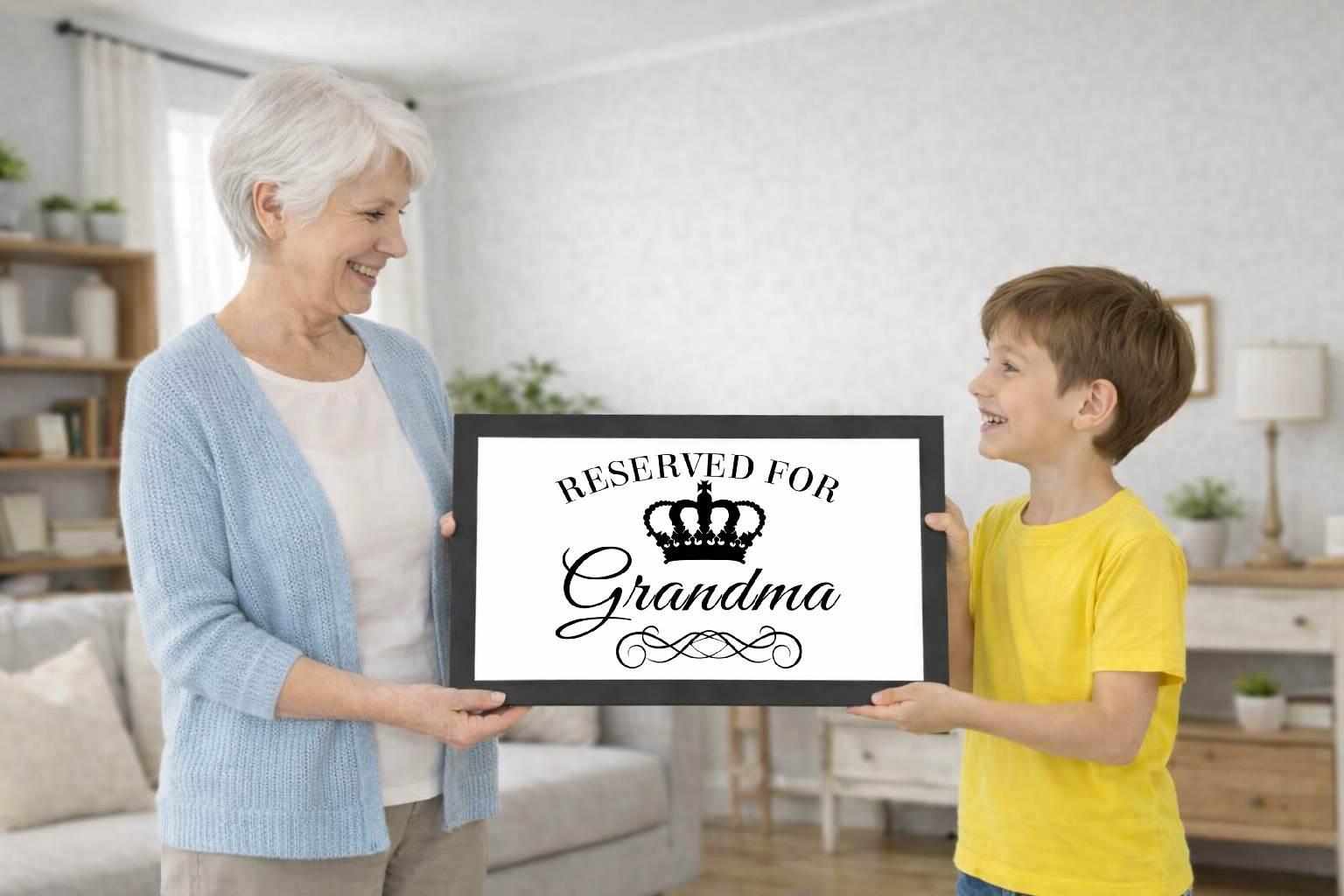 reserved for grandma, crown, quote photo cover reserved for grandma, crown, quote photo cover